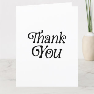 Minimal Black and White Retro Baby Shower Thank You Card