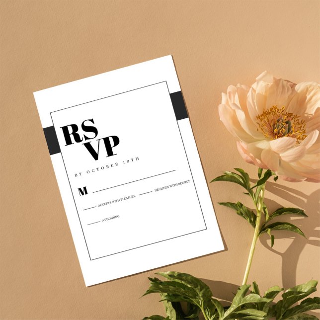 Minimal Black and White RSVP (Creator Uploaded)