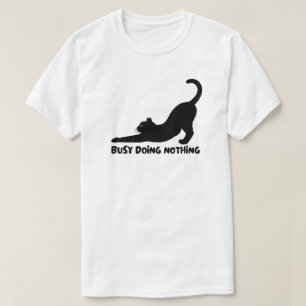 Minimal Black Cat Eyes Design T-Shirt