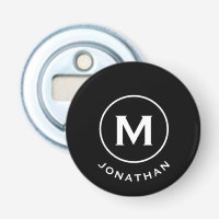 Minimal Black Classic Monogram Name