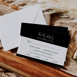 Minimal Black Coordinate Menu Choice RSVP