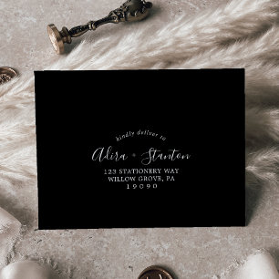 Minimal Black Coordinate Self-Addressed RSVP Envelope
