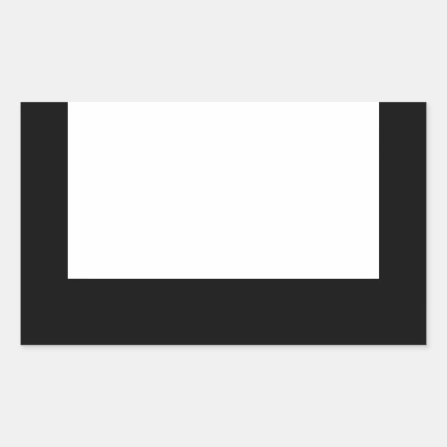Minimal Black frame Design White R Sticker (Front)