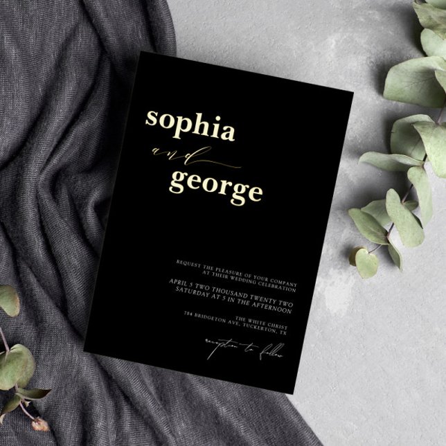 Minimal Black & Gold Foil Wedding (Creator Uploaded)