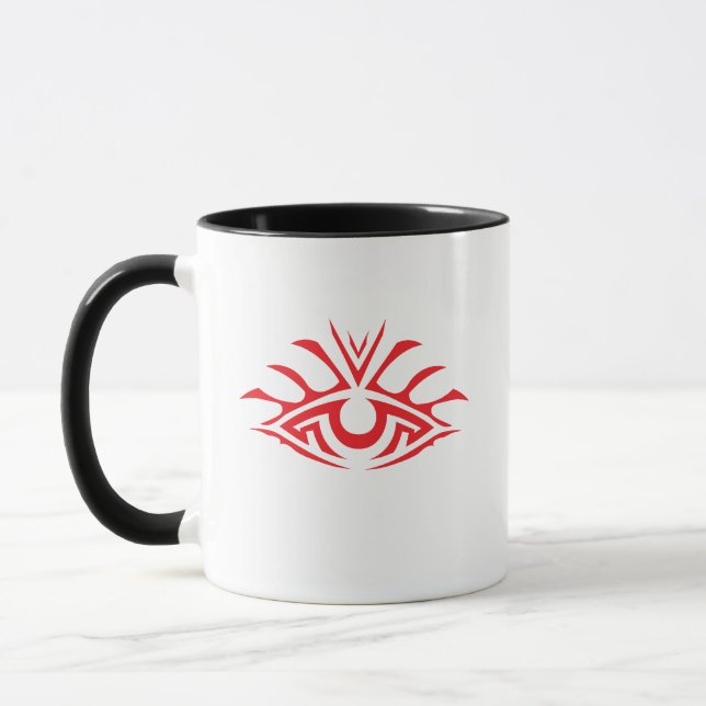 Minimal Black Ink Tattoo Style Artwork Mug (Left)