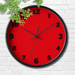 Minimal Black Large Numbers | Minimal Red  Clock<br><div class="desc">Minimal Black Large Numbers | Minimal Red Clock</div>