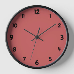 Minimal Black Large Numbers   Minimal Rusty Orange Clock