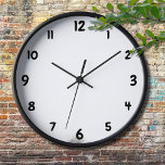Minimal Black Large Numbers Minimal White Clock<br><div class="desc">Minimal Black Large Numbers Minimal White Clock</div>