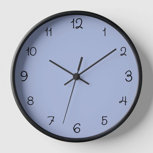Minimal Black Numbers | Classic Heather Clock (Front)