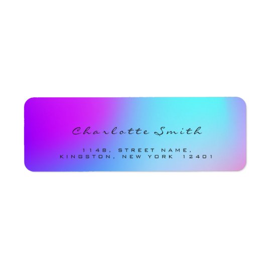Minimal Black Ombre Pink Return Address Labels