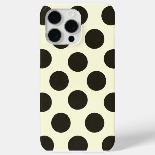 Minimal Black Polka Dot Pattern iPhone 15 Pro Max Case