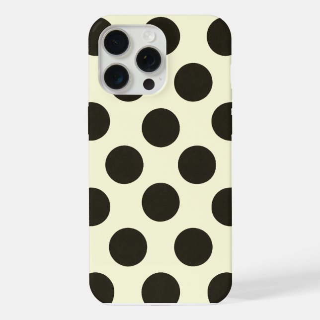 Minimal Black Polka Dot Pattern iPhone Case (Back)