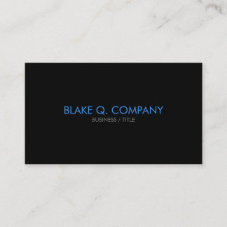 Minimal Black Professional Business Card