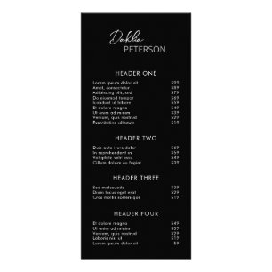 Minimal Black QR Code Modern Rack Card
