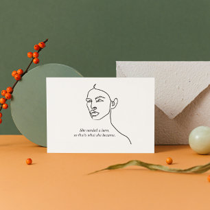 Minimal Black She Became A Hero Inspiration Girl 