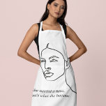 Minimal Black She Became A Hero Inspiration Girl  Apron<br><div class="desc">Minimal Black She Became A Hero Inspiration Girl</div>