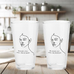 Minimal Black She Became A Hero Inspiration Girl  Glass<br><div class="desc">Minimal Black She Became A Hero Inspiration Girl</div>