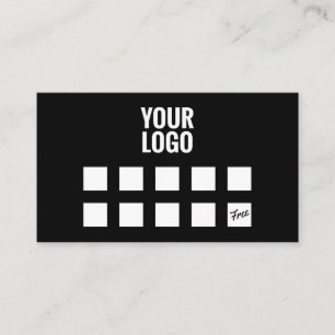 Minimal black simple your logo coffee shop loyalty