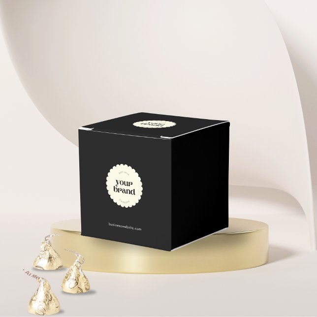 Minimal Black Small Business Packaging Colour Logo Favour Box (Creator Uploaded)