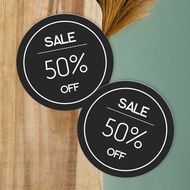 Minimal black store promotion sale sticker (Creator Uploaded)