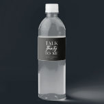 Minimal Black Talk Thirty To Me 30th Birthday Water Bottle Label<br><div class="desc">These are Minimal Black and White Talk Thirty To Me 30th Birthday Party Water Bottle Labels!</div>