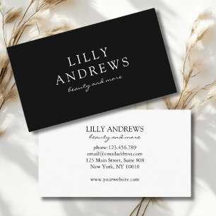 Minimal Black White Business Card