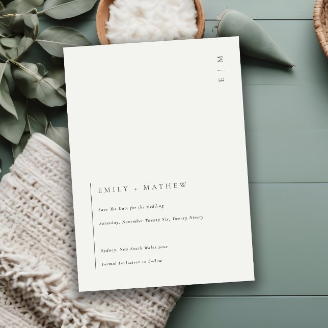 Minimal Black & White Modern Save the Date Invite (Creator Uploaded)