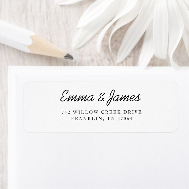Minimal Black & White Modern Script Wedding (Insitu)