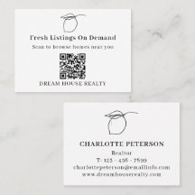 Minimal Black & White QR Code Summer Real Estate 