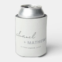 Minimal Black White Script Typography Wedding