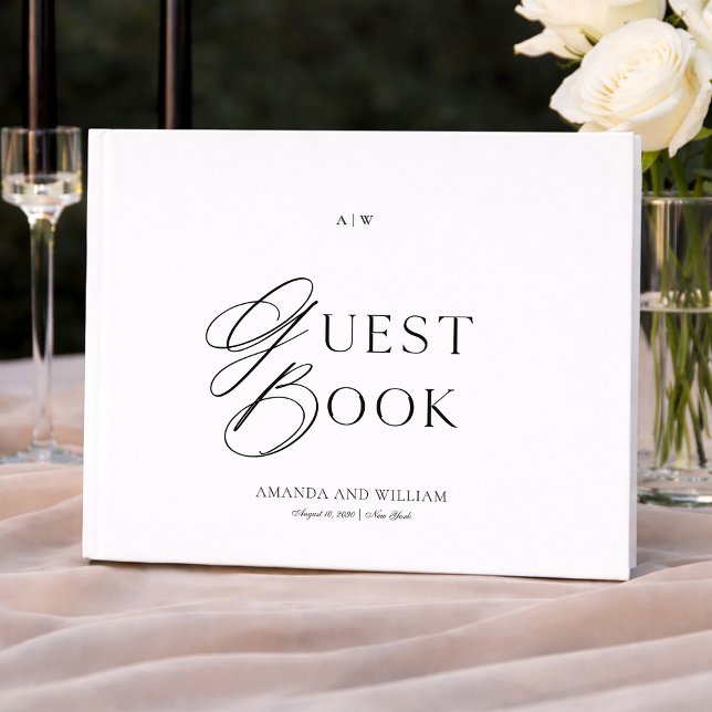 Minimal Black & White Wedding Guest Book (Creator Uploaded)