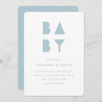 Minimal block baby shower