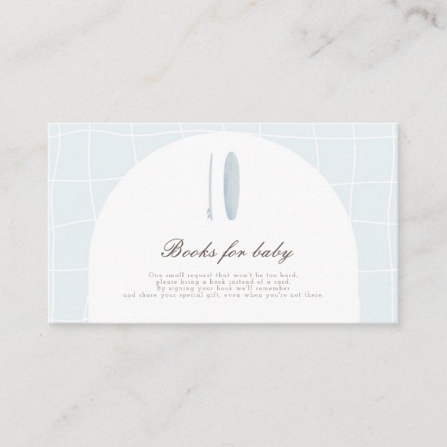 Minimal Blue Baby on Board Shower Insert (Front)