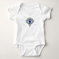 Minimal blue eye protection ethnic talisman