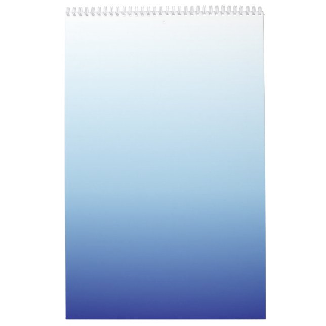 Minimal Blue Gradient Background  Calendar (Cover)