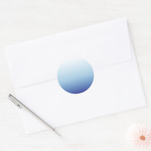 Minimal Blue Gradient Background Classic Round Sticker
