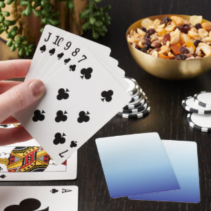 Minimal Blue Gradient Background Playing Cards