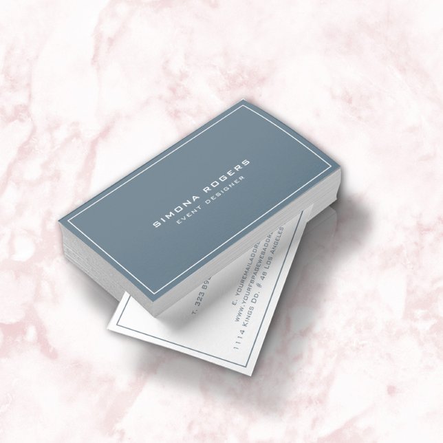 Minimal blue-grey and white reversible card design (Creator Uploaded)