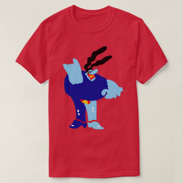Minimal Blue Meanie  T-Shirt (Design Front)