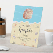 Minimal Blue Ocean Summer Wedding Sparkle