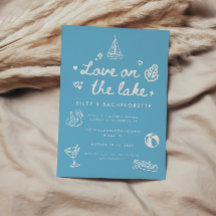 Minimal Blue Script Love on the Lake Bachelorette
