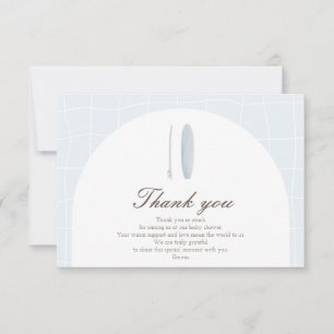 Minimal Blue Thank You Card