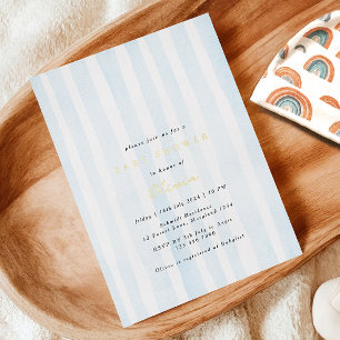 Minimal Blue Watercolor Baby Shower