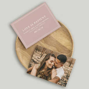 Minimal Blush Change of Date Wedding Postponement Save The Date