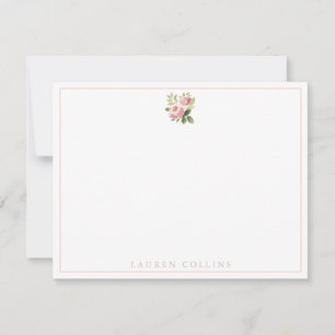 Minimal Blush Rose Note Card