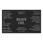 Minimal Body Oil 4 OZ Cosmo Bottle Wrapper Label