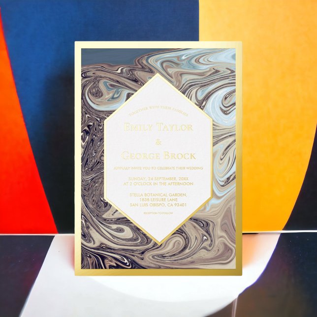 Minimal Bohemian Earth Tone Abstract Wedding Gold (Creator Uploaded)