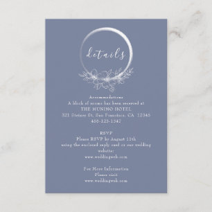 Minimal Bohemian Wedding Details Enclosure Card