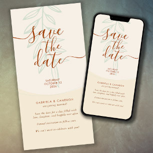 Minimal Boho Autumn Tone Wedding