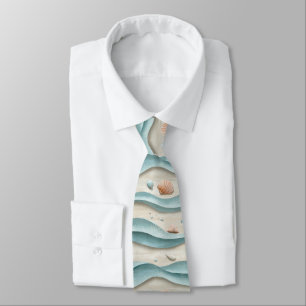 Minimal Boho Beach Pattern Tie